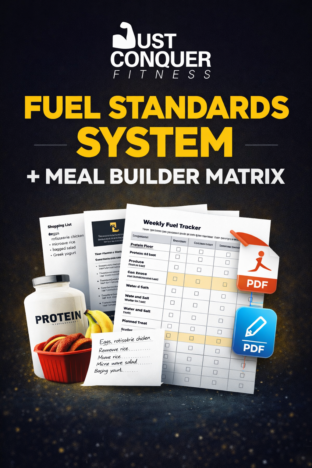 Fuel Standards System + Meal Builder Matrix (Printable + On-Screen)